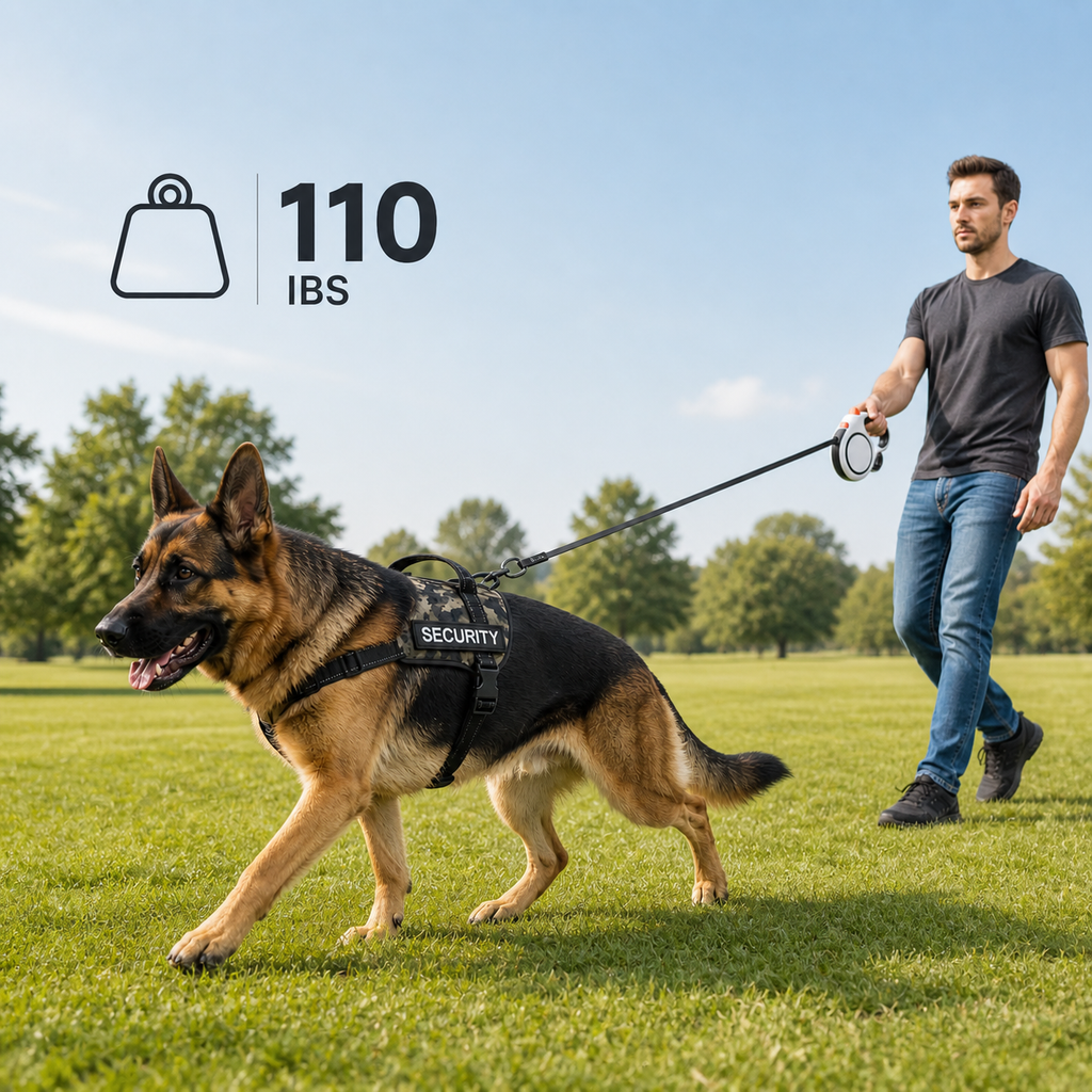 Lulupet 26ft Retractable Dog Leash for Medium to Large Dogs