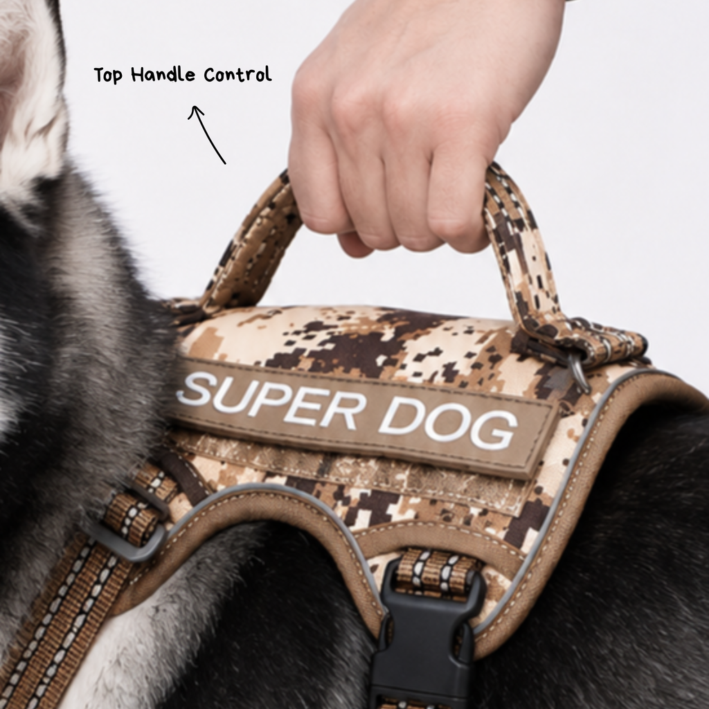 LuluPet Tactical Dog Harness for Medium to Large Dogs